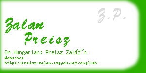 zalan preisz business card